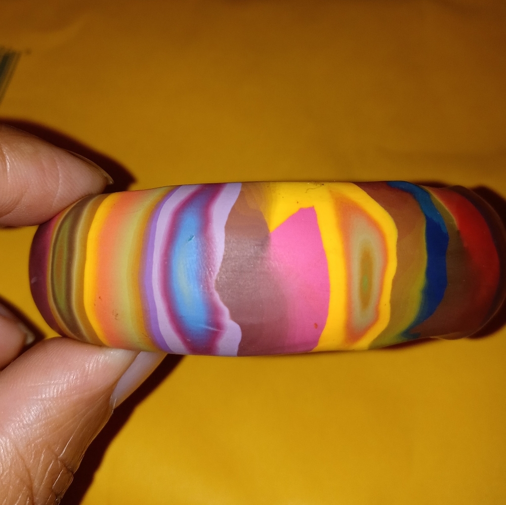 Women Viva beads colorful bangle bracelet